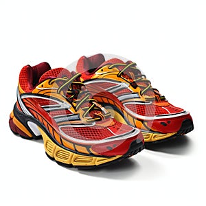 Running shoes isolated on white background with shadow