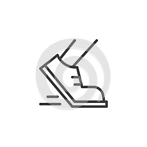 Running shoes outline icon