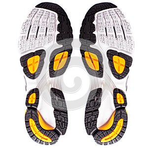 Running shoes sole isolated