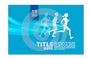Running silhouette. Poster, Flyer, banner.abstract design