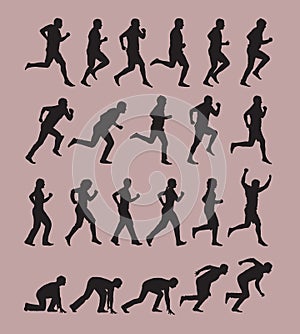 Running Silhouettes