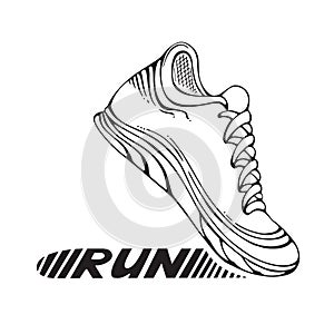 Running sport shoe symbol.