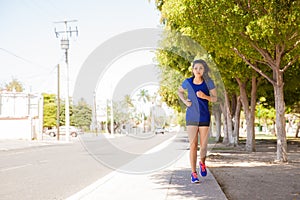 Running on a sunny day