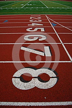 Running track lanes