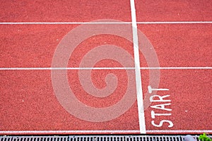 Running track line in top view