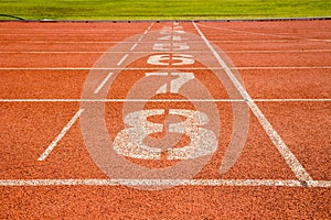 Running track with number