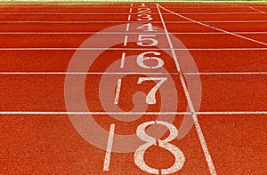 Running track with Number, starting concept.