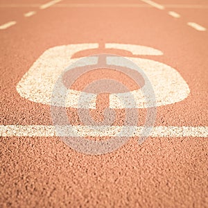 Running track number vintage background