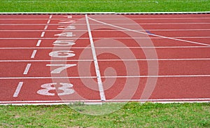 Running track of a sports