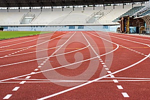 Running track in stadium