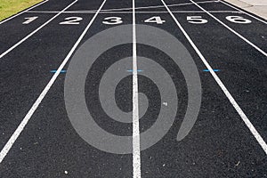 Running Track Texture With Lane Numbers