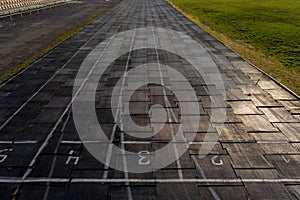 Running track texture with lane numbers, Running track background