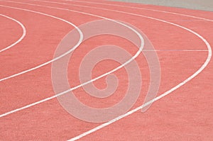 Running tracks in stadium