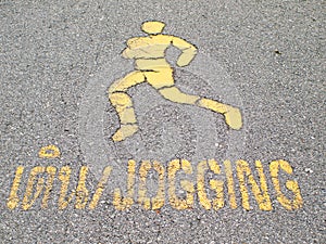 Running Trail sign on pedestrian.(speed,jogging).