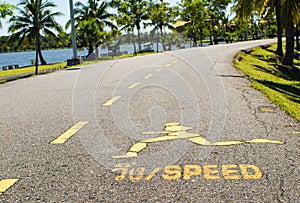 Running Trail sign on pedestrian.(speed,jogging).