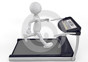 Running on a treadmill