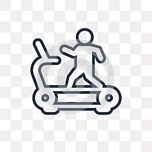 Running Treadmill vector icon isolated on transparent background