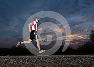 Running triathlete photo