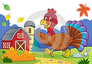 Running turkey bird theme image 3