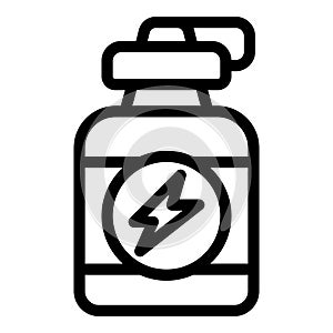 Running water bottle icon outline vector. Family walk