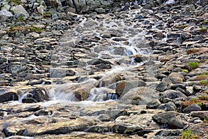 Running water of mountain stream