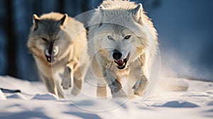 Running Wolves In The Snow: A Captivating Visual Journey