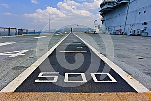 Runway on an Aircraft Carrier photo