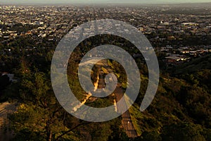 Runyon Canyon Hiking trail Los Angeles, Overlooking the city