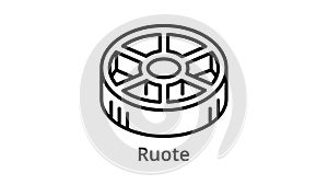 Ruote pasta icon animation