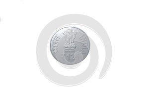 Rupee Rs125 coin India,paise numismatics ruppee element