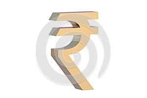 Rupee symbol isolated on white background