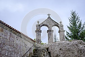 Rupestrian church of San Pedro de Rocas in Galicia Spain photo