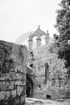 Rupestrian church of San Pedro de Rocas in Galicia Spain photo