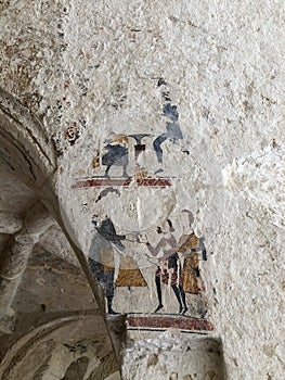 Rupestrian church in the Sassi of Matera, Matera, Basilicata, Italy