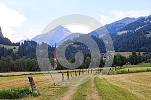 Rural Alpine landscape in Hohe Tauern National Park, Austria