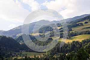 Rural Alpine landscape in Hohe Tauern National Park, Austria