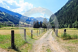 Rural Alpine landscape of a picturesque valley in Hohe Tauern National Park, Austria