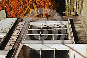 Rural antique store in autumn