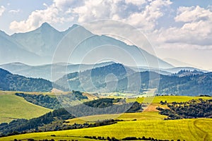 Rural area at the foot of Tatra mountains