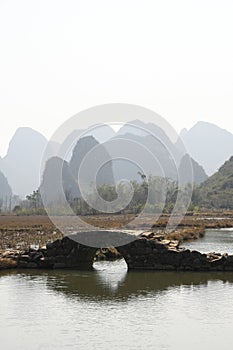 Rural areas near Guilin, with karst landforms?Guangxi, China