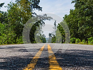 Rural asphalt road in Thailand province