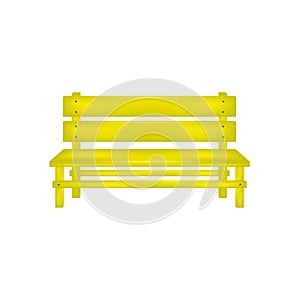 Rural bench in yellow design