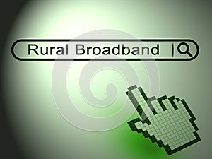 Rural Broadband Countryside Data Connection 2d Illustration