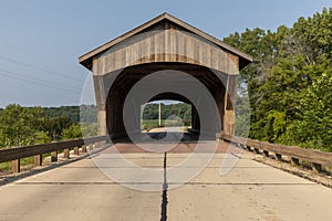 Rural Brown Covered Bridge
