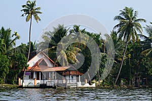 Rural church at Alappuzha backwaters,South India,Kerala