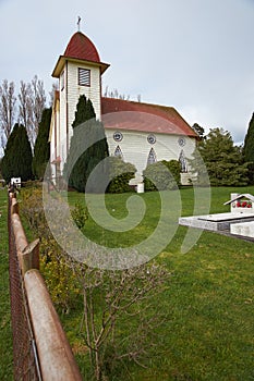 Rural Church in the Chilean Lake District