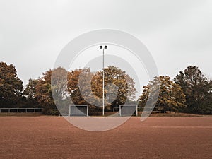 Rural Cinder soccer pitch in Germany