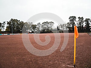 Rural Cinder soccer pitch in Germany