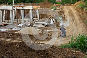 Rural construction of concrete bridges