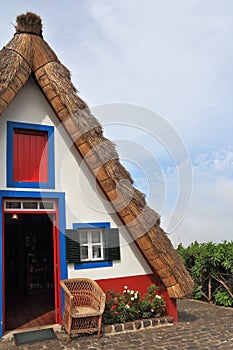 Rural cottage with a thatched roof